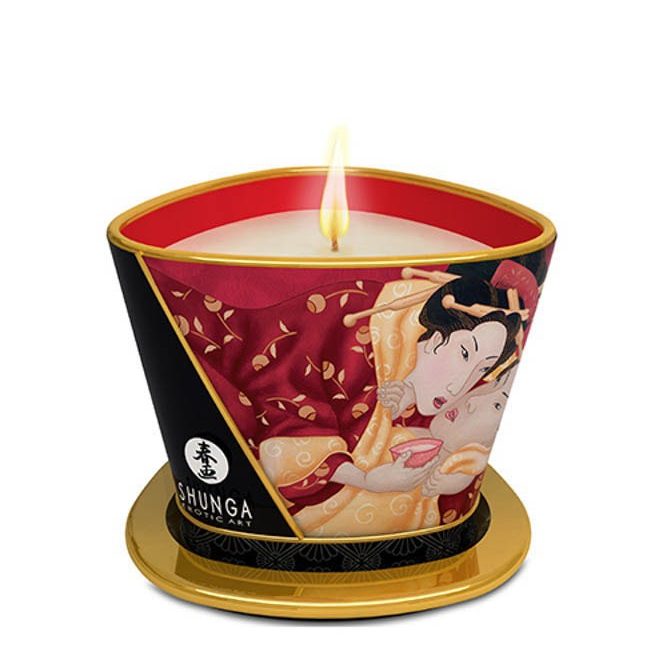 Масажна свещ с аромат на ягода - Massage Candle 170ml Масажна свещ с аромат на ягода - Massage Candle 170ml