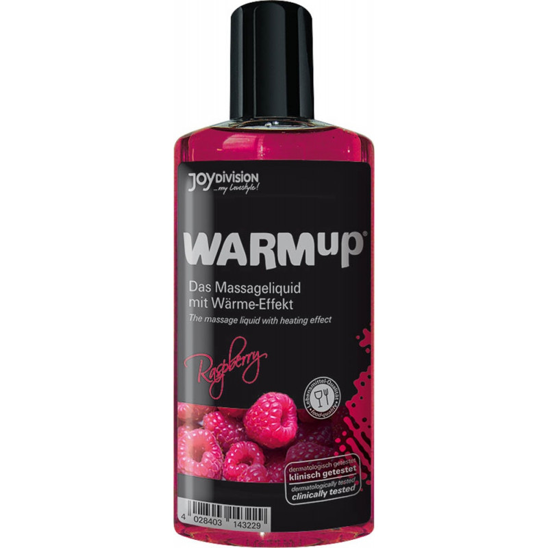 Ядливо масажно олио със затоплящ ефект, малина - WARMup 150ml - Image 1