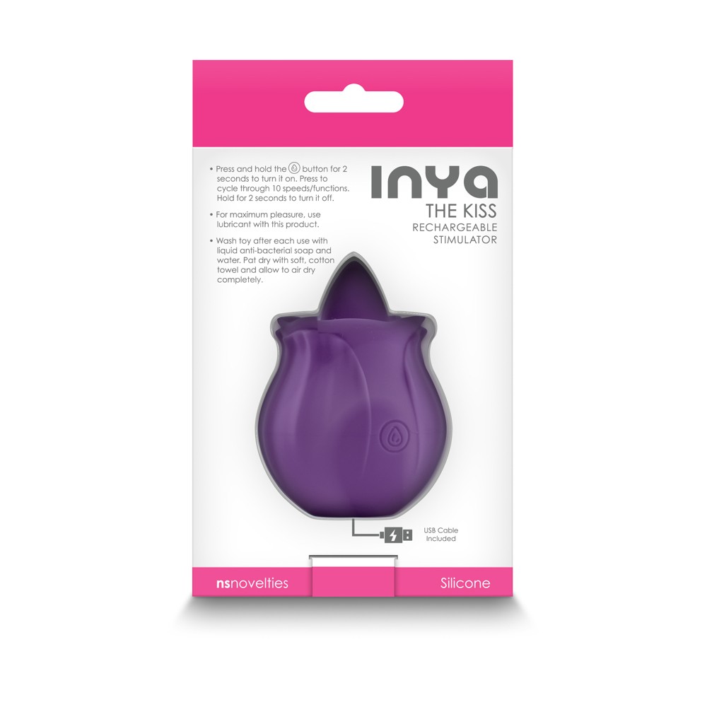 Клитор стимулатор с движещ се език, целувката - INYA The Kiss Purple - Image 1