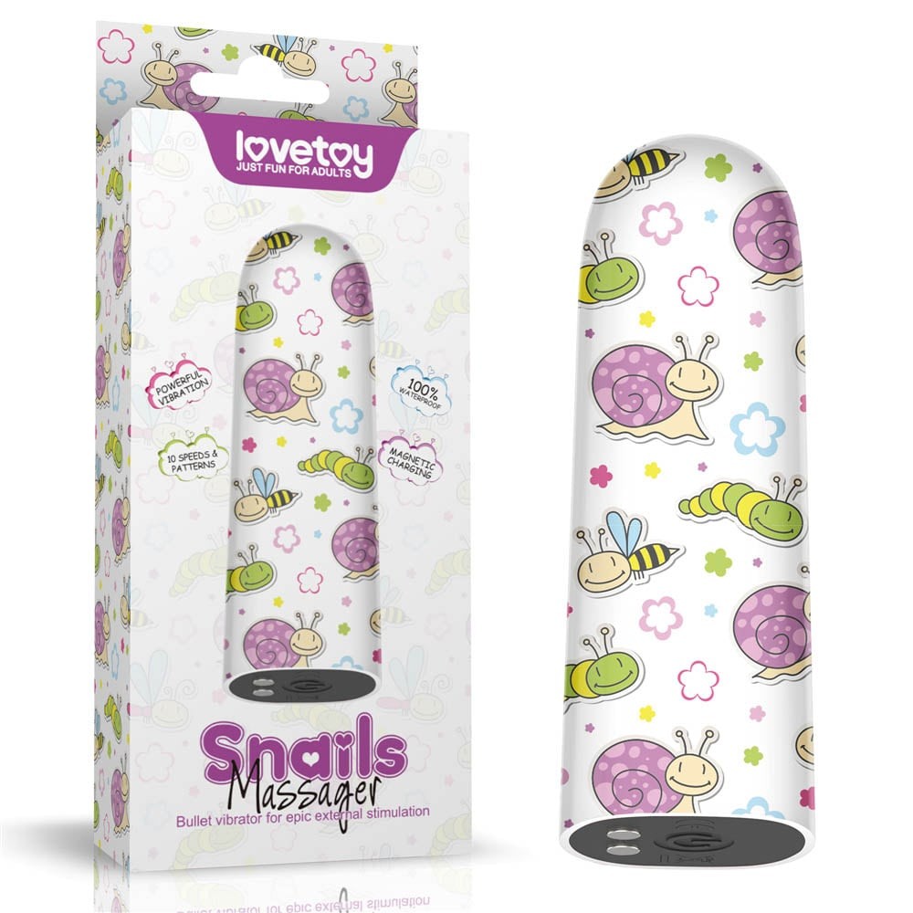 rechargeable-snails-massager-9 Вибриращ булет, презареждащ се, 8,5см. - Snails Massager - Image 1