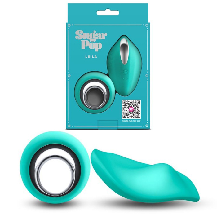 sugar-pop-leila-teal-00 (1) Стимулатор за бельо с дистанционно, смарт - Sugar Pop Leila Teal - Image 1