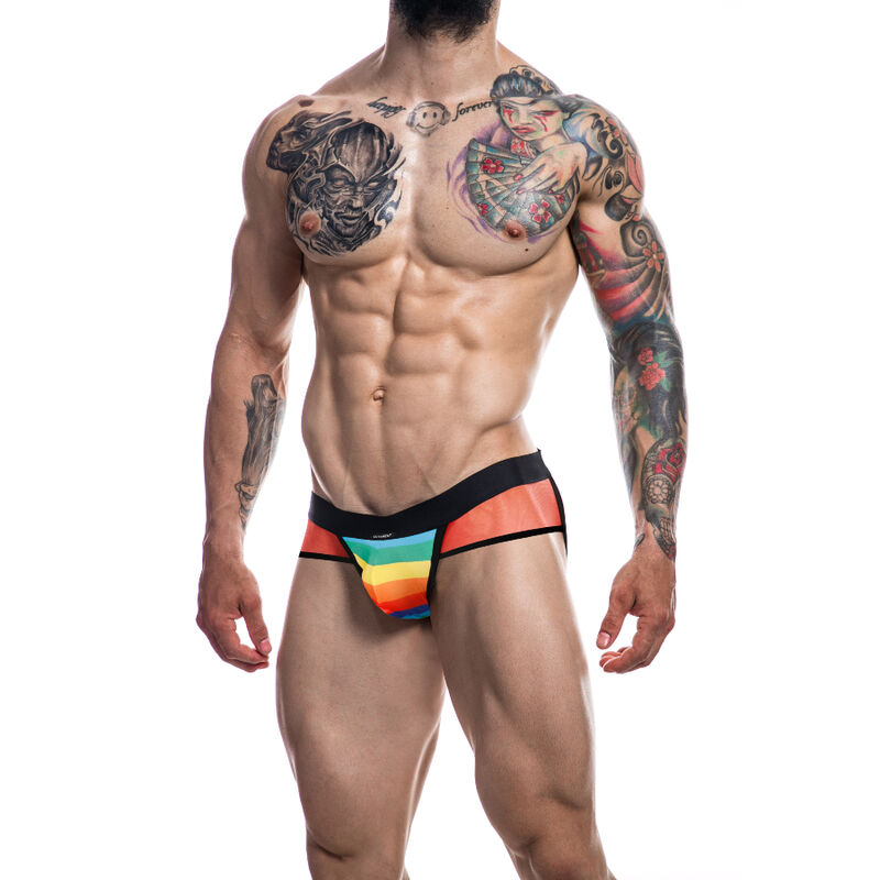 CUT4MEN-JOCKSTRAP-RAINBOW-XL Джок-страп бельо, дъга, размер M – Jockstrap Rainbow - Image 1