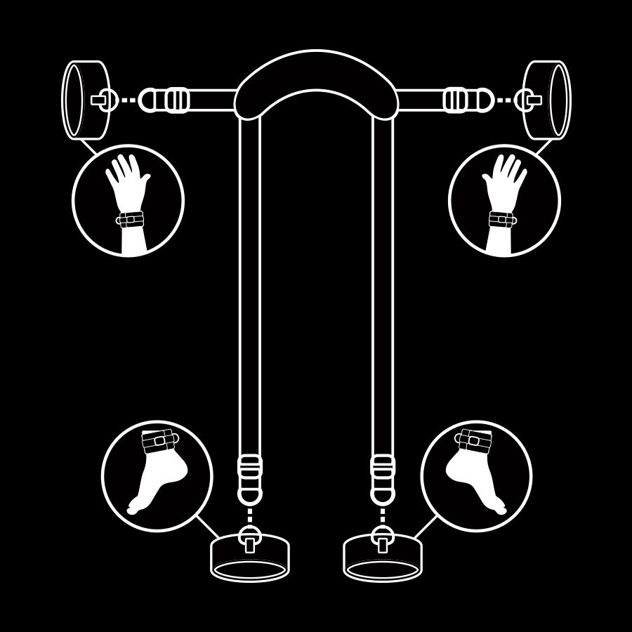 Фетиш аксесоар, задържа краката вдигнати - Fetish Position Master на ...