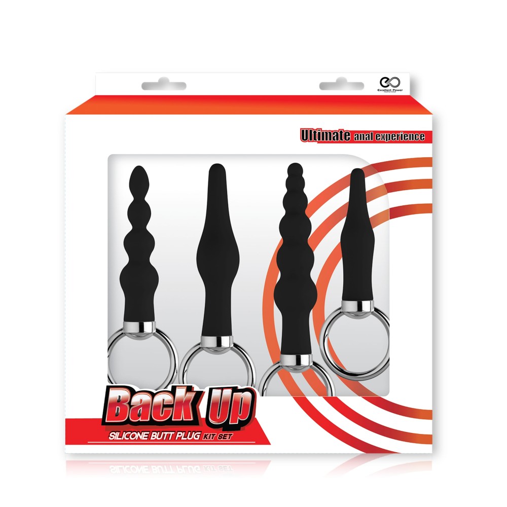BACK UP BUTT PLUG KIT BLACK BACK UP BUTT PLUG KIT BLACK