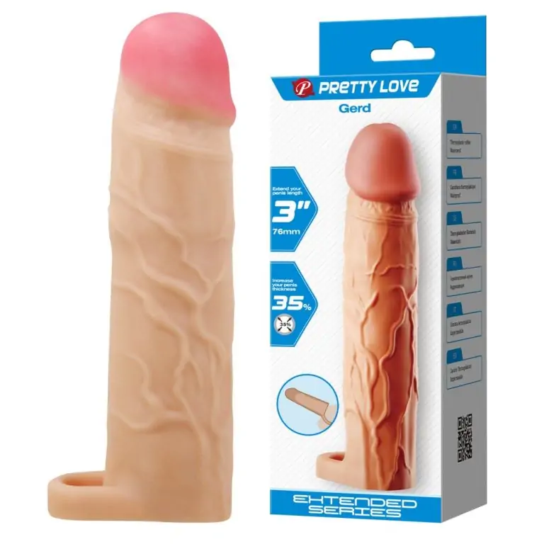Pretty-Love-Gerd-1-768x768 Пенис удължител, реалистичен и мек, 19,5см. - Pretty Love Gerd Flesh - Image 1
