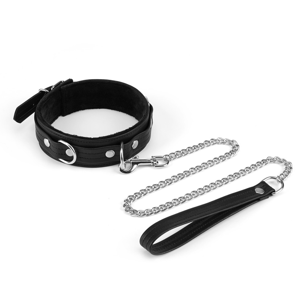 Black Bond Collar with Leash Black Bond Collar with Leash