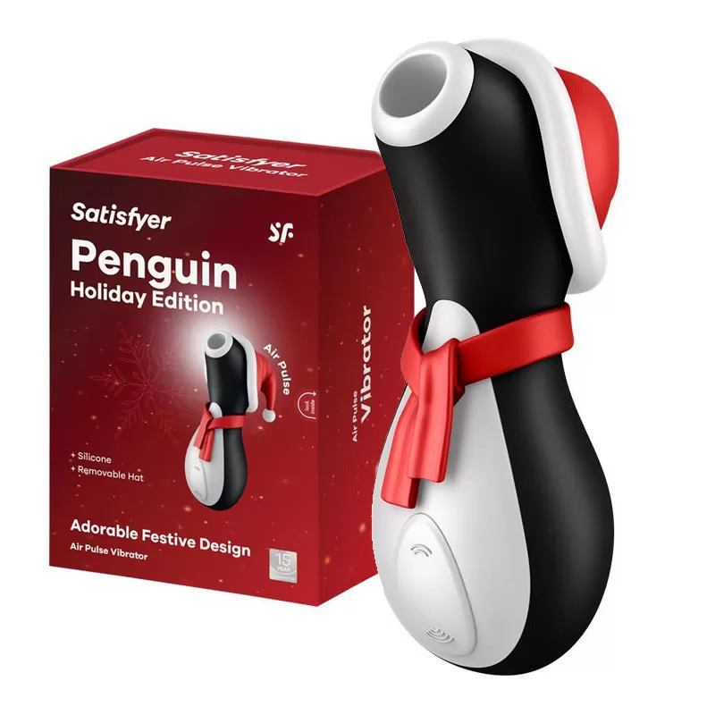 SATISFYER-PENGUIN-HOLIDAY-EDITION-0110 Клитор стимулатор с пулсиращо засмукване - Penguin Holiday Edition - Image 1