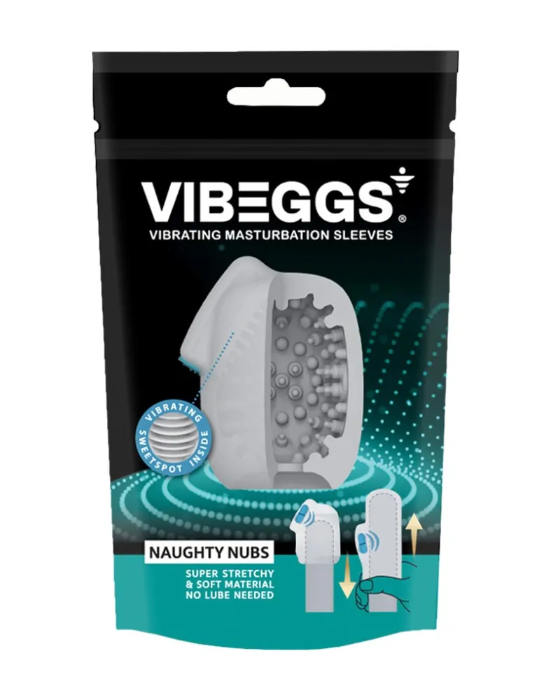 VIBEGGS - Naughty Nubs - Vibrating Masturbation Sleeve - White VIBEGGS - Naughty Nubs - Vibrating Masturbation Sleeve - White
