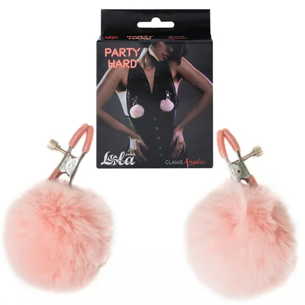 Щипки за зърна с пух Щипки за зърна с пух