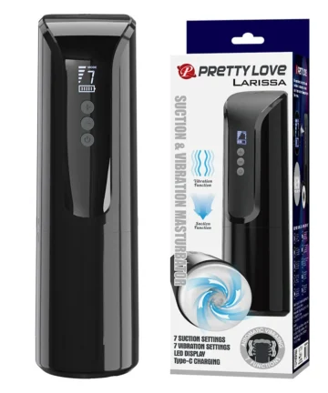 Засмукващ мастурбатор с вибрации и LED дисплей – Pretty Love Larissa