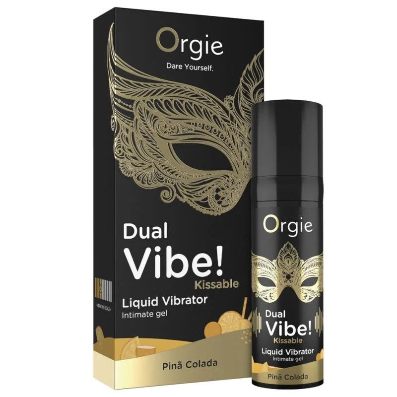 Течен вибратор с вкус на пина колада – Dual Vibe Kissable 15ml Течен вибратор с вкус на пина колада – Dual Vibe Kissable 15ml